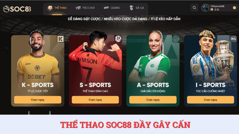 Thể thao SOC88 có lượng người chơi tham gia đông đảo.