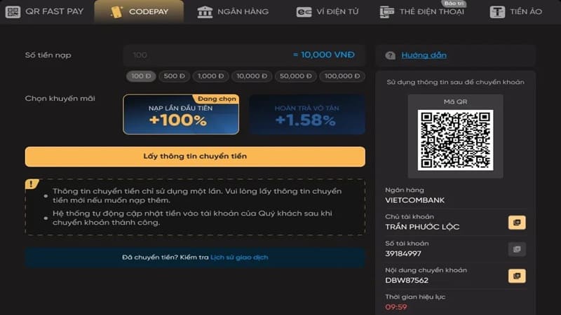 Nhà cái triển khai đa dạng hình thức thanh toán